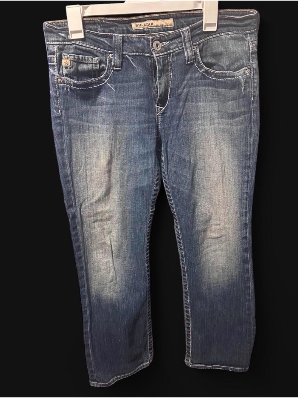 Big Star Straight Leg Faded Blue Jeans